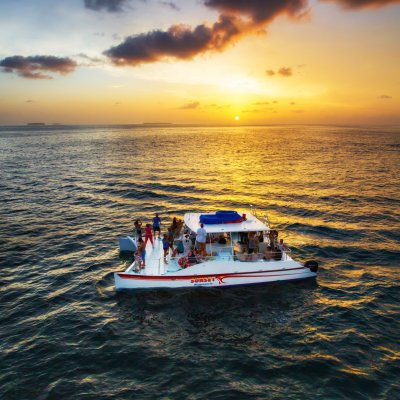 a small boat in a body of water