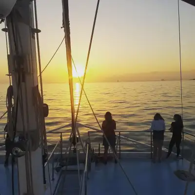 guests enjoying sunset cruise