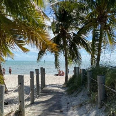 smathers beach walk way in key west