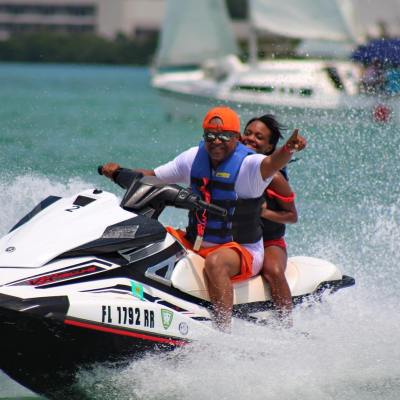 father and daughter jetski tour in key west