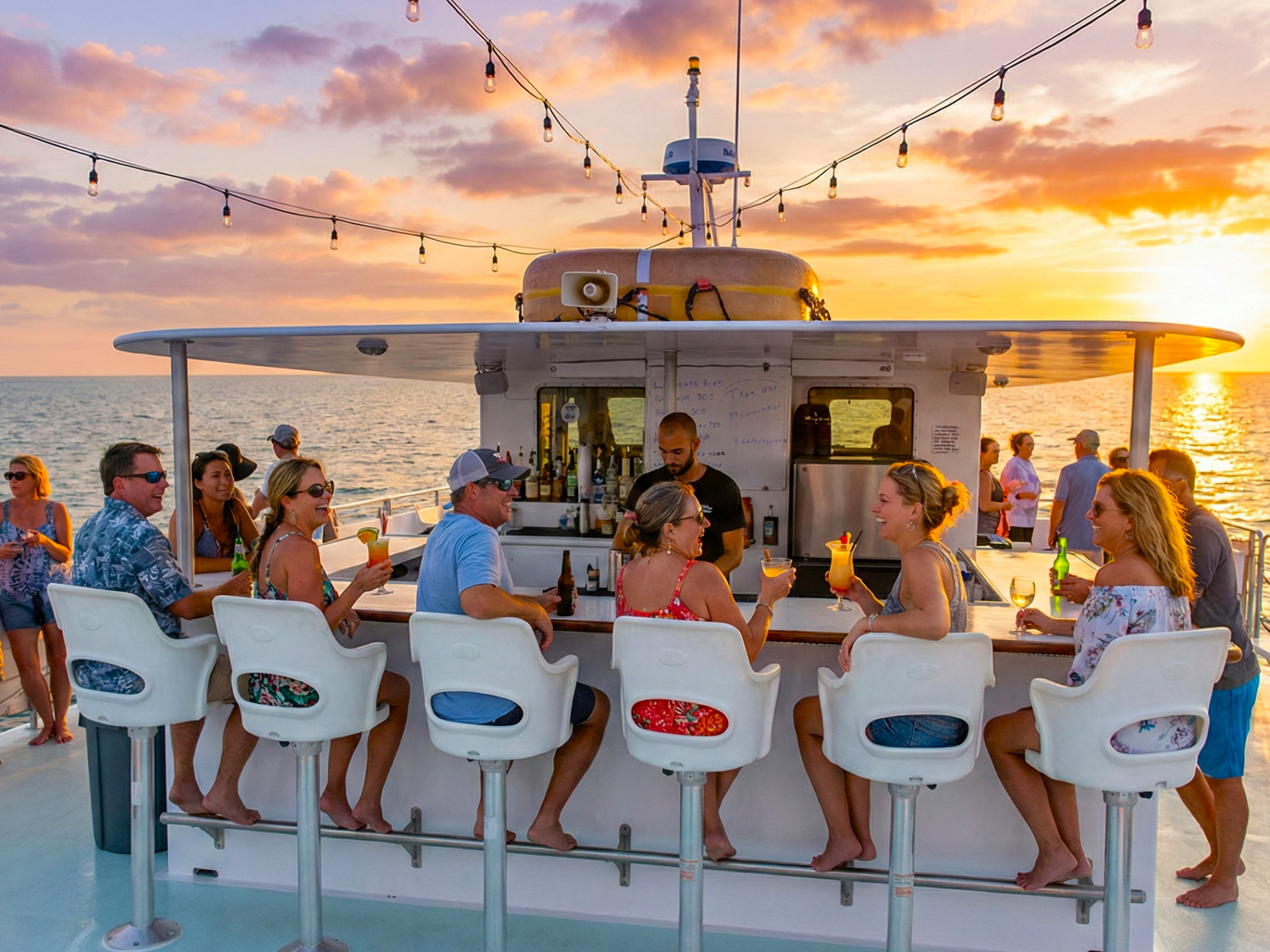sunset watersports open bar sunset cruise