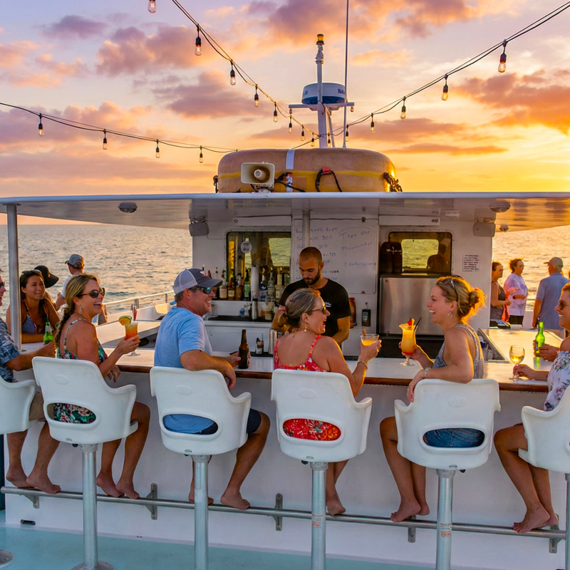 sunset watersports open bar sunset cruise