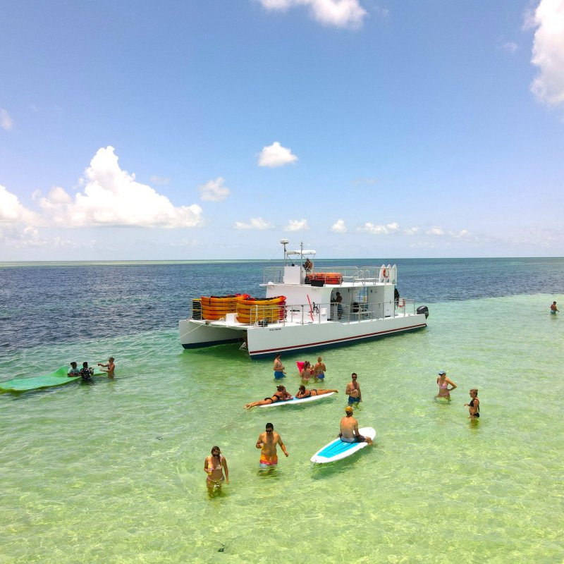party at a sandbar in key west