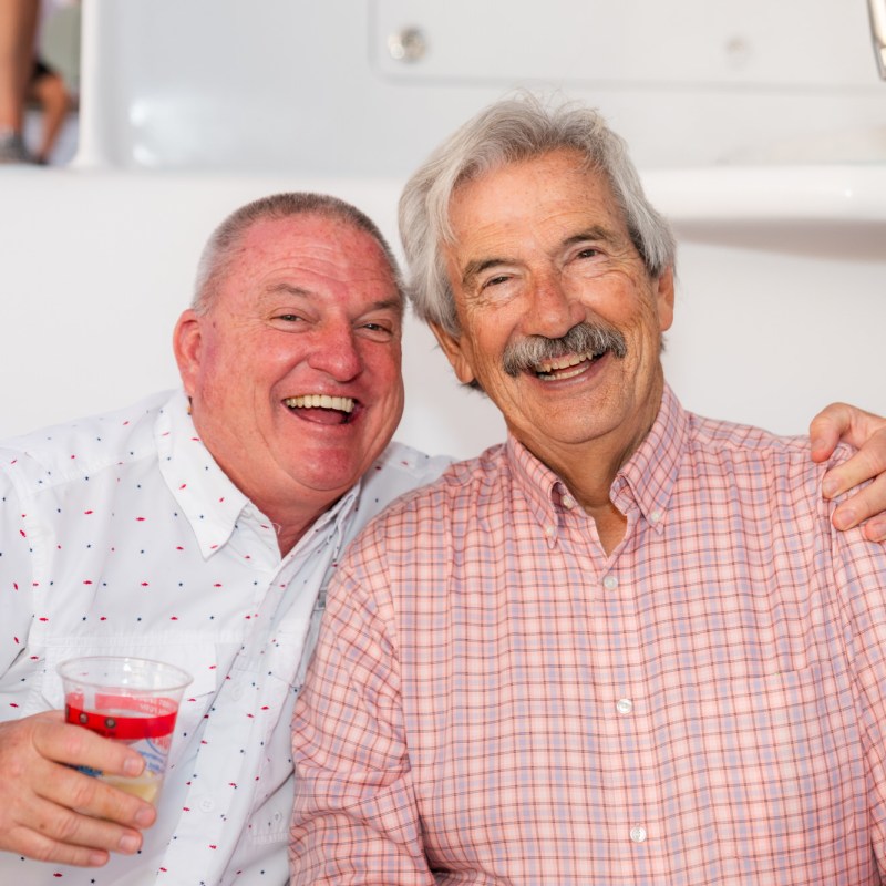 a man holding a wine glass