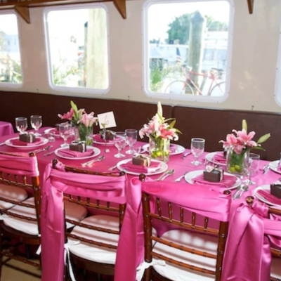 wedding reception tables catamaran key west