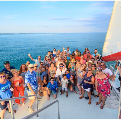 private wedding on a catamaran in key west