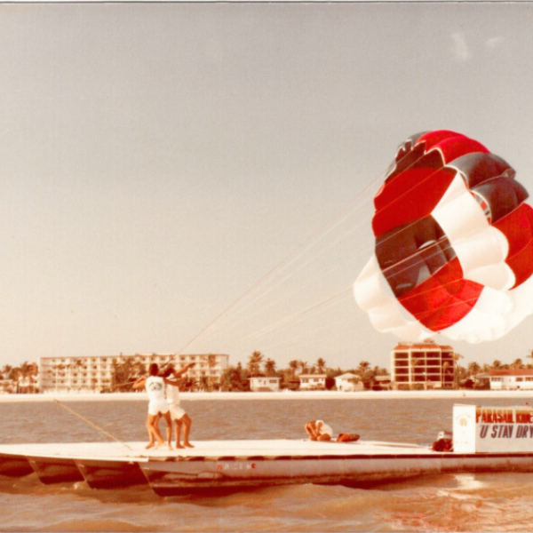parasail platform in 1980s in early days of key west