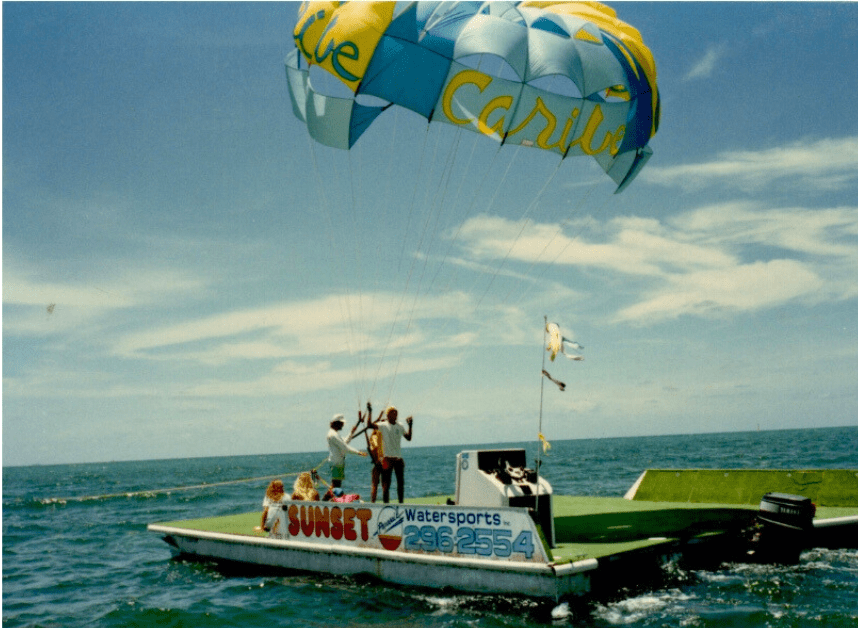 parasailing in 1980s in key west florida