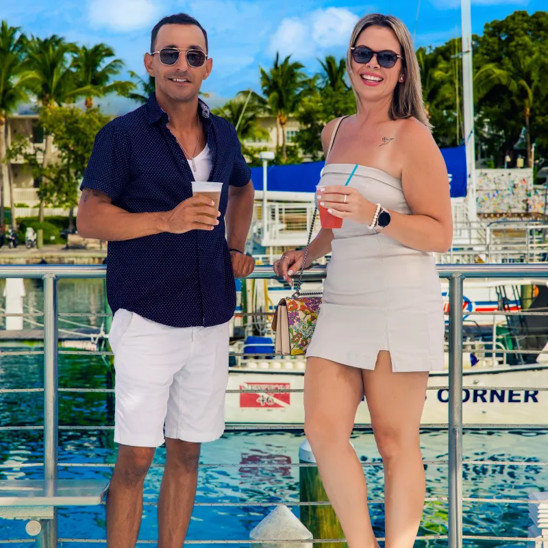 key west sunset celebration with food and drinks