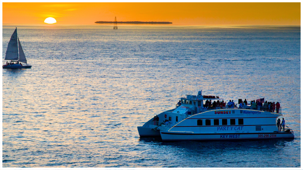 sunset watersports floating restaurant in key west
