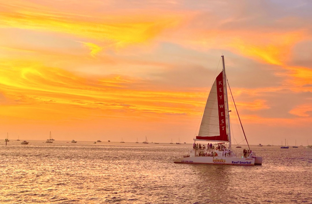 How long is the sunset cruise in Key West? | Sunset Watersports