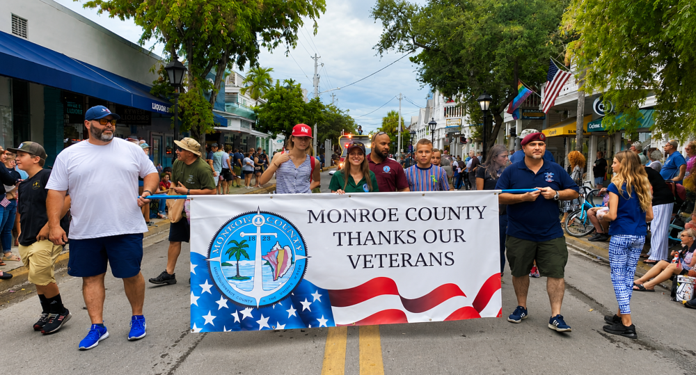 Monroe County participants in the Key West Veterans Day Parade on Duval Street